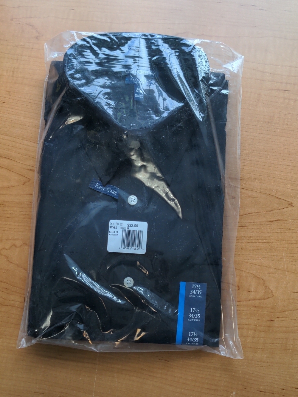 NWT Croft & Barrow Long Sleeve Button Down Dress Shirt